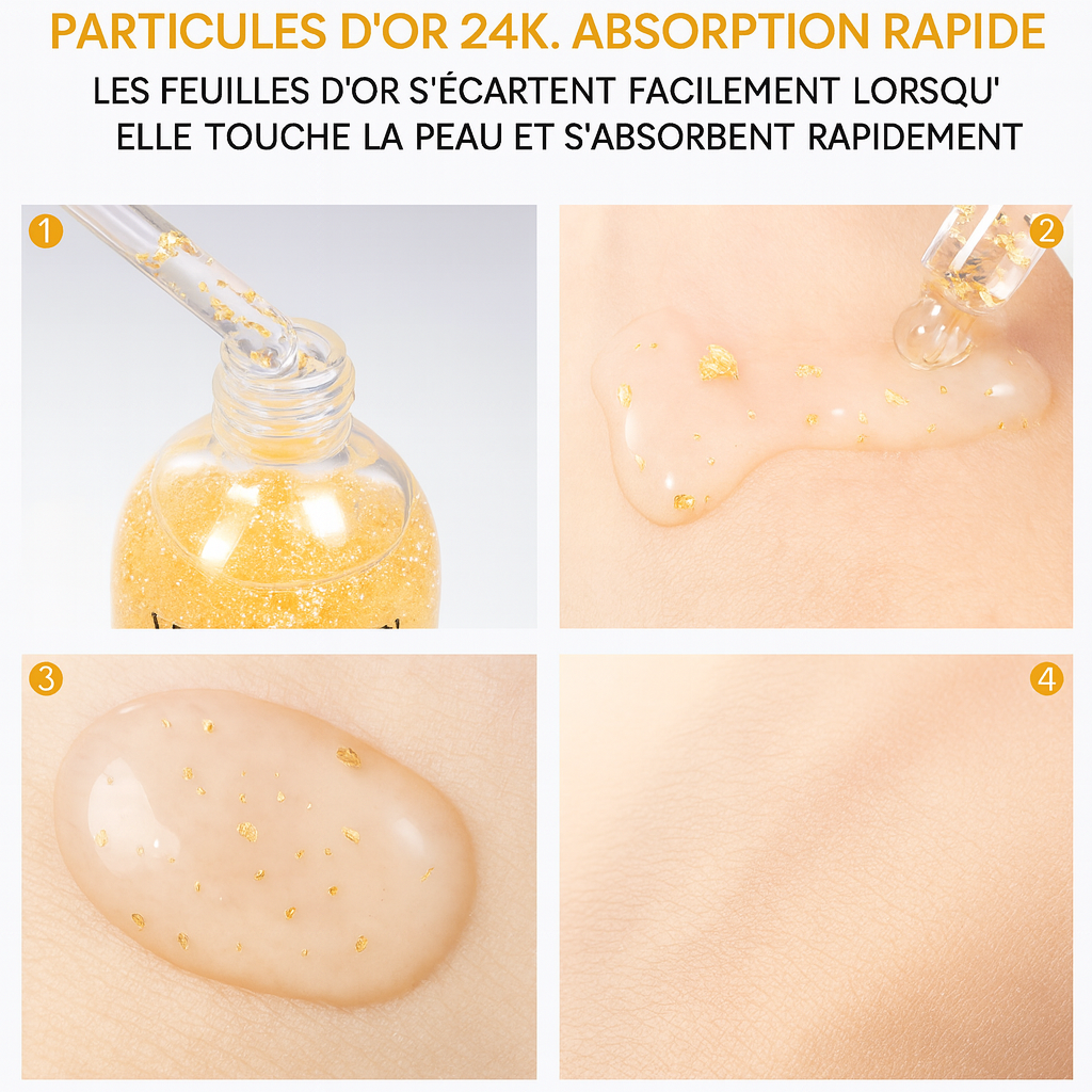 Sérum Or 24K Anti-Âge – Hydratation Profonde, Éclat & Raffermissement Intense