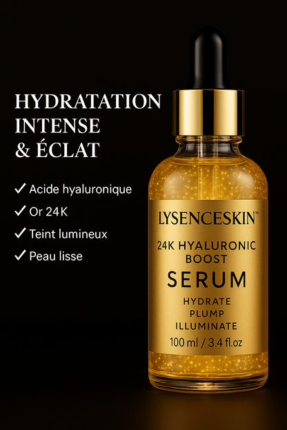 Sérum Or 24K Anti-Âge – Hydratation Profonde, Éclat & Raffermissement Intense